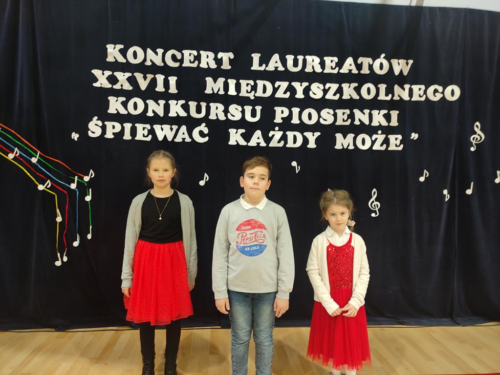 Uczniowie  SP111 nagrodzeni w Międzyszkolnym XXVII Konkursie Piosenki „Śpiewać każdy może”